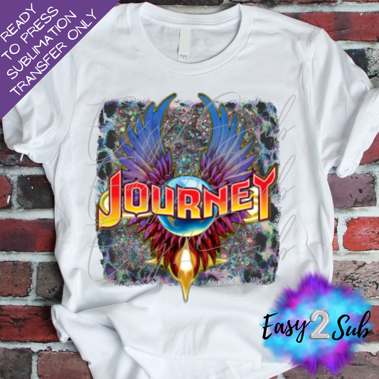 Journey Sublimation Transfer Print, Ready To Press Sublimation Transfer, Image transfer, T-Shirt Transfer Sheet